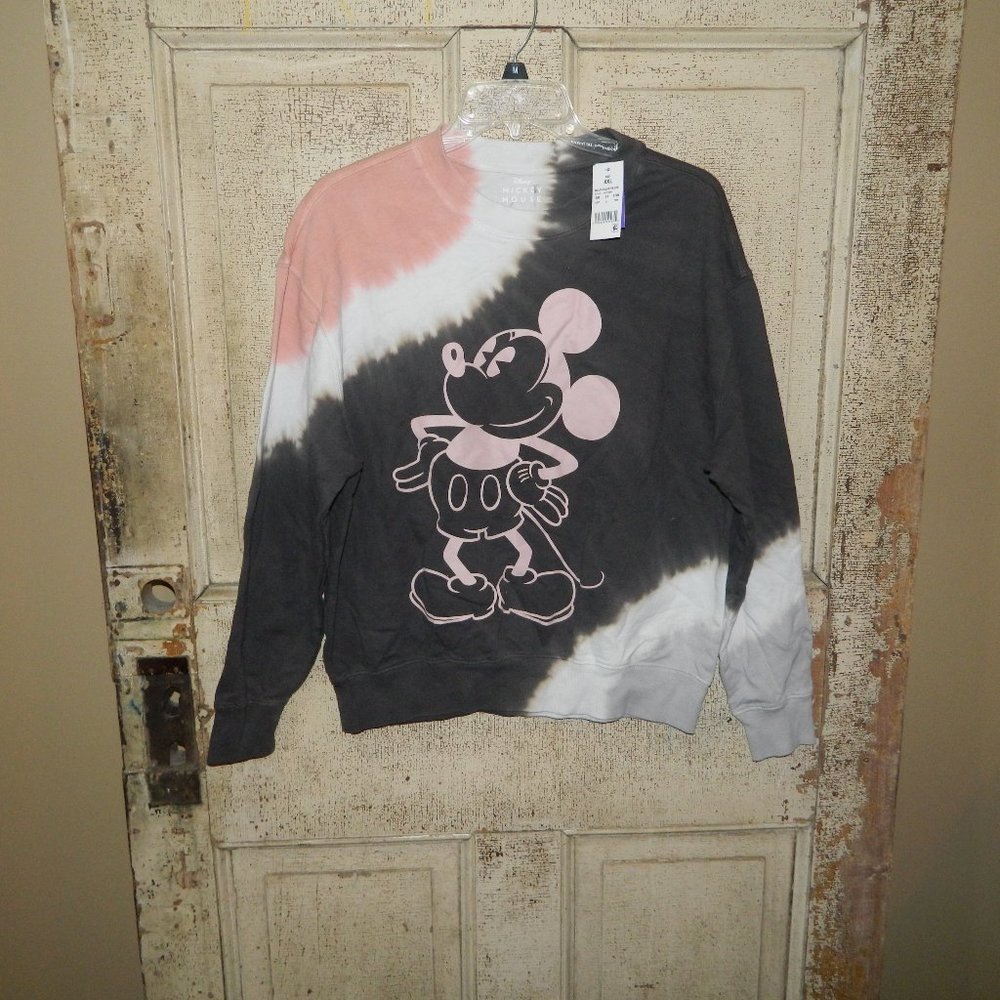 Disney Mickey Mouse Tie Dye Sweatshirt Womens Size XXL (Q-52)